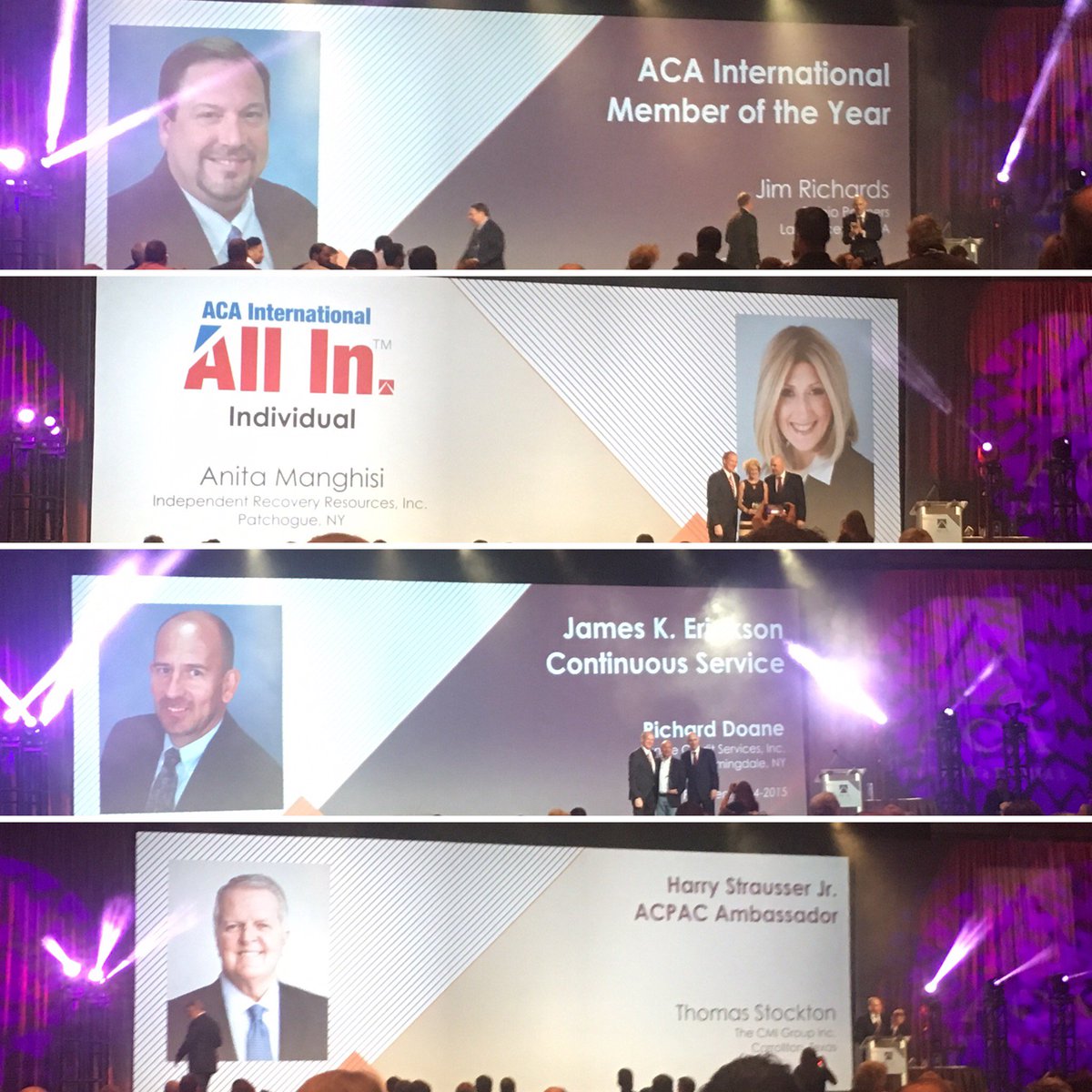 NobelBiz's tweet photo. Congratulations to all the #industryleaders in #Collections who received awards during the @ACAIntl Convention @capiopartners #ACAconv https://t.co/wZUnuPzA2K