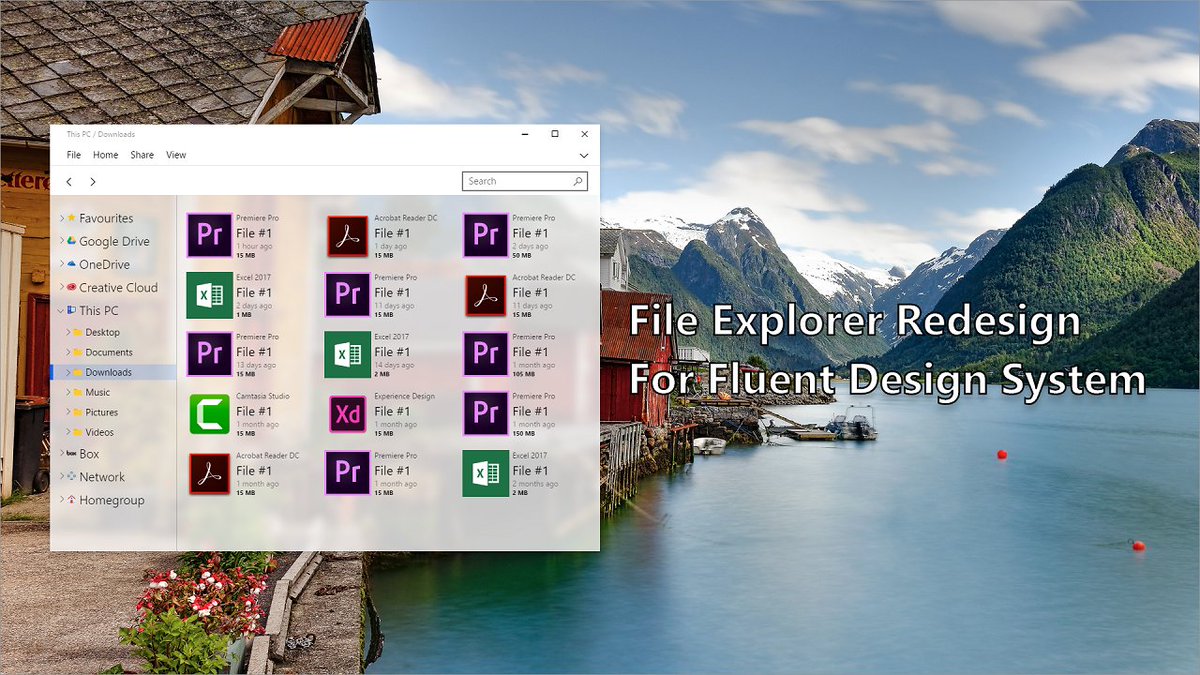 appuiinspire's tweet photo. Today I used @AdobeXD to redesign the File Explorer using the new Fluent Design System, here is the speedart: https://t.co/a6hpEFCOrF https://t.co/8xogAr1vWM