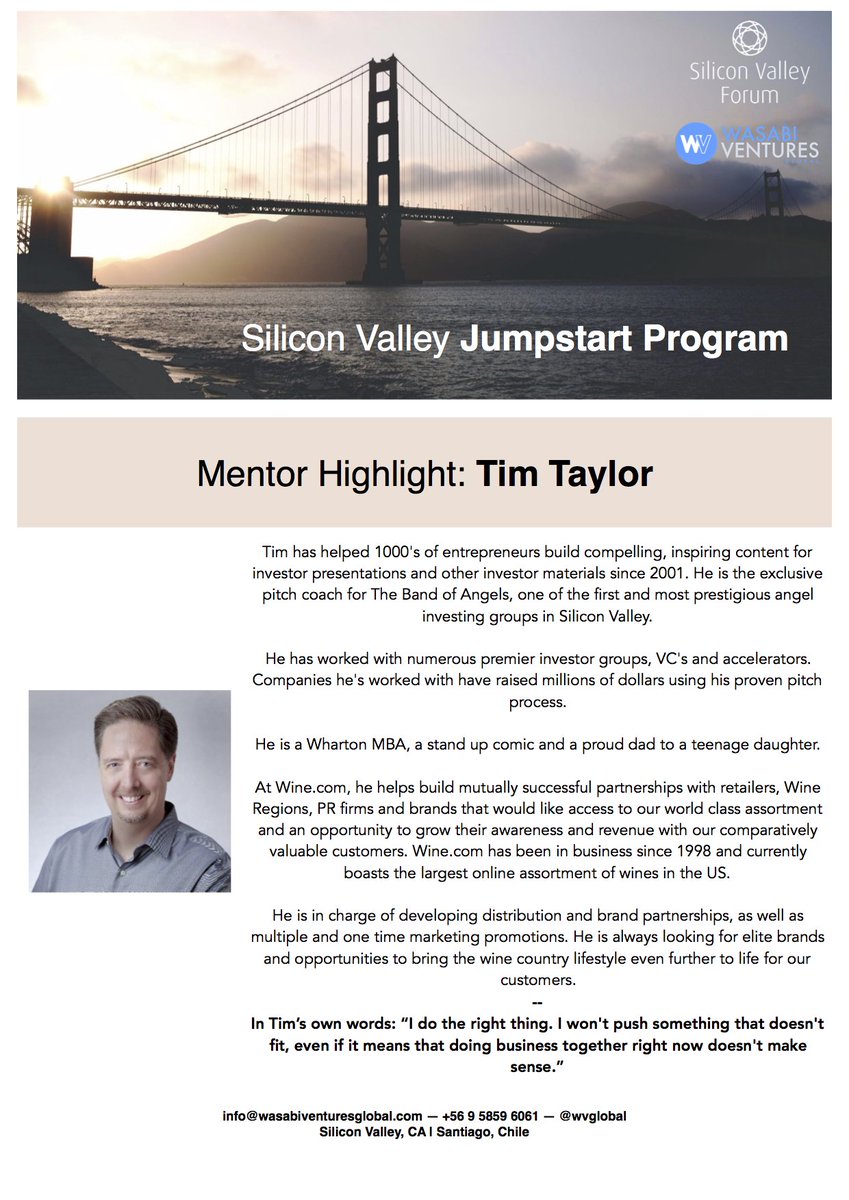 wvglobal's tweet photo. Featured SVJP Mentors, Chris Yeh &amp; Tim Taylor, are just a couple of the mentors that will be working with your startup throughout SVJP https://t.co/PqwZxmx5yd