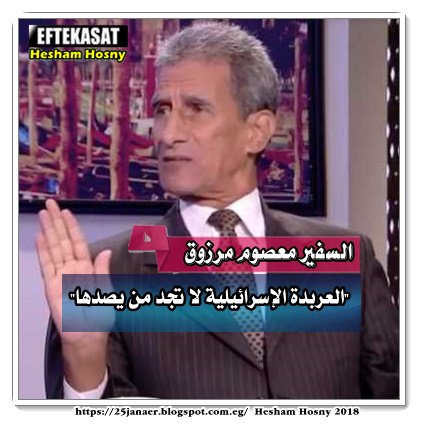 السفير معصوم مرزوق "العربدة الإسرائيلية لا تجد من يصدها"