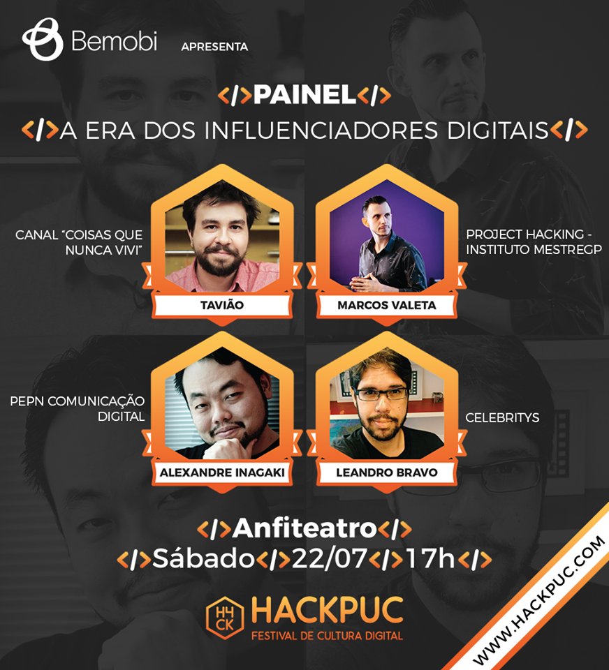 inagaki's tweet photo. Amanhã, 17 horas, estarei na PUC do Rio participando de um painel sobre influenciadores digitais. Bora lá? #HackPUC https://t.co/KYTdxzaejs