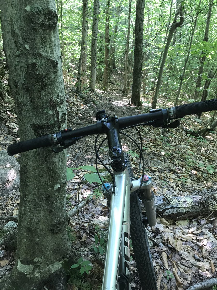 JA_Lovejoy's tweet photo. Tfw you smell burning car brakes as you bike back uphill #RedTailTrail https://t.co/bw0t47W7M3