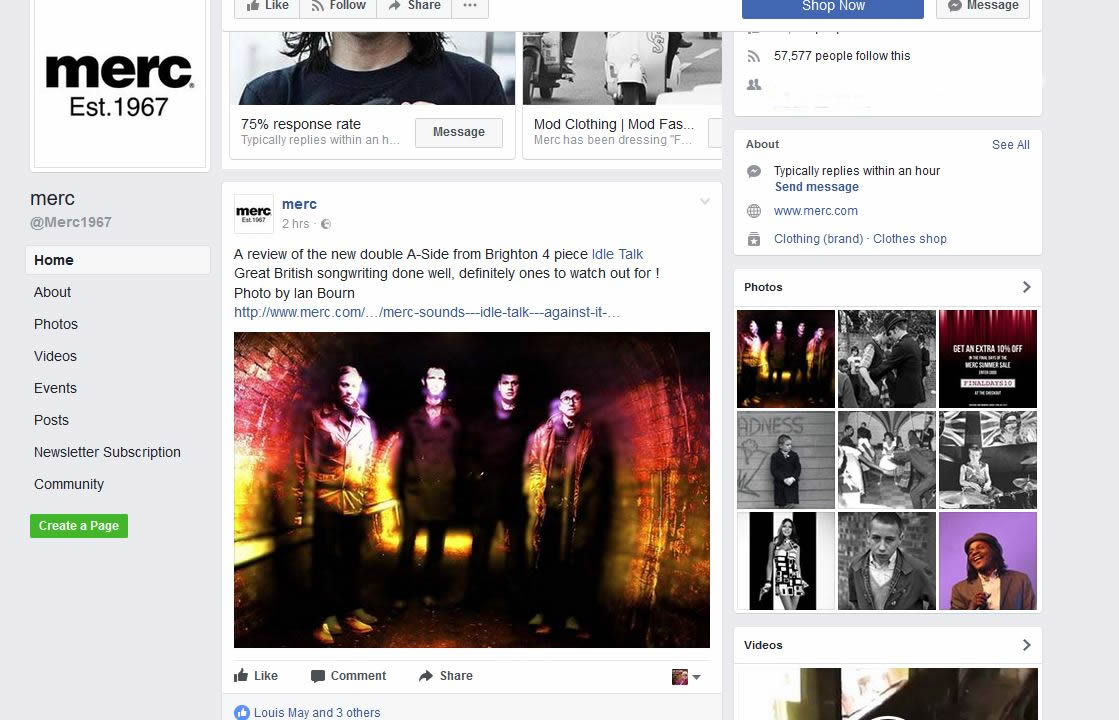 mediaworks6's tweet photo. Great to see a pic from a #photo shoot done with #Brighton Band #IdleTalk used by #Merc and also a review of their new fab single https://t.co/vcws0MXjJU