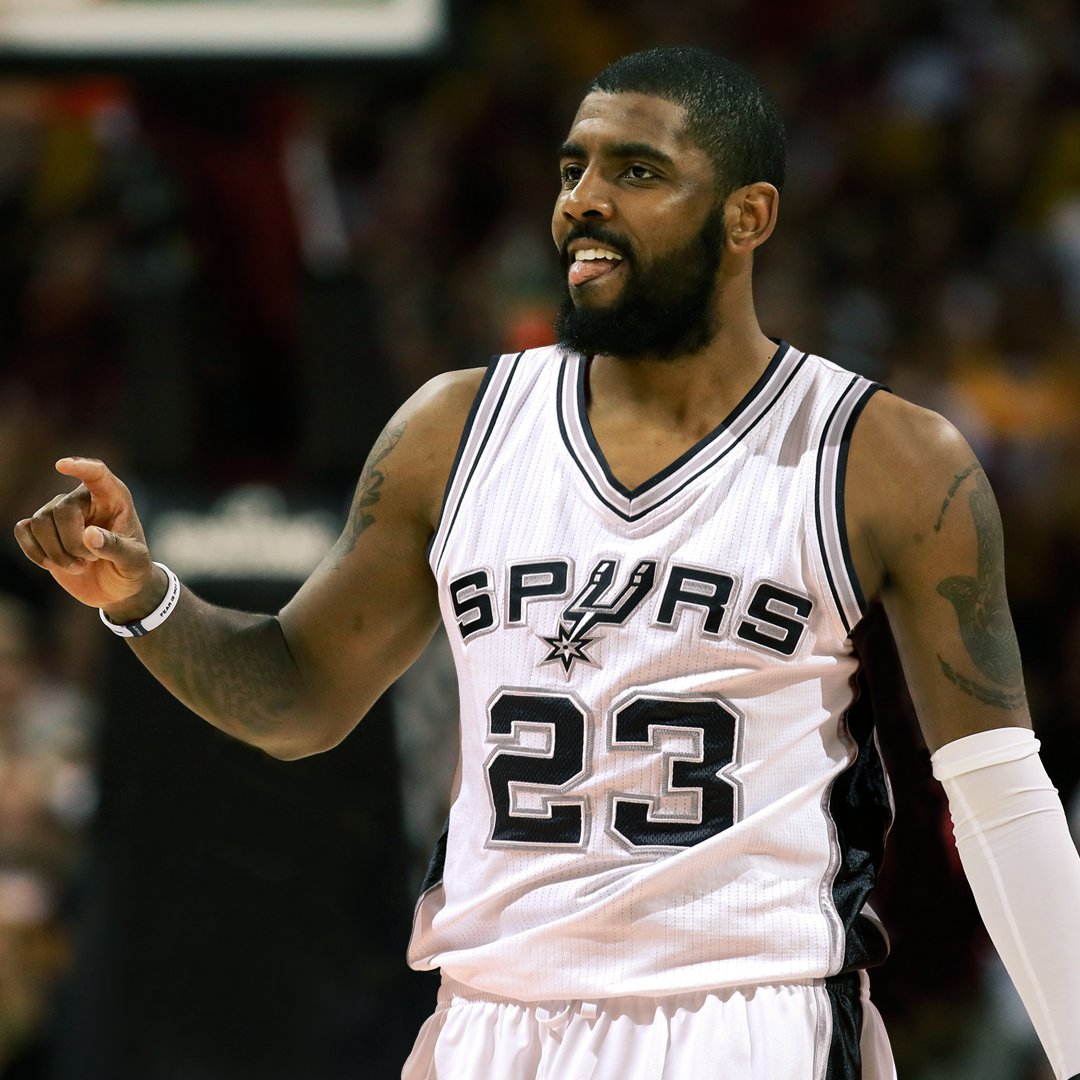 SportsCenter's tweet photo. Kyrie to the Spurs? 🤔 https://t.co/JnCLfXPPlh