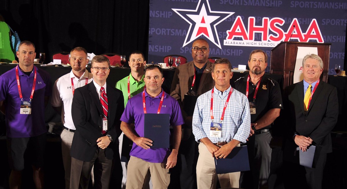 AHSAAnow's tweet photo. Congratulations to the 8 schools from every district for winning the @aldotcom Sportsmanship Awards today! #2017SC https://t.co/SgW1mdkU5L