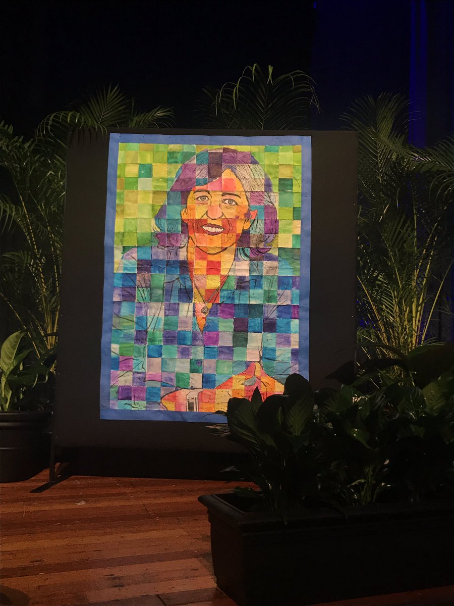 joboaler's tweet photo. I love arriving for a workshop in Australia and finding the students have made a mosaic of me! Thank you @Helen_Boyes #joboalerAU https://t.co/A2RQZcXGld
