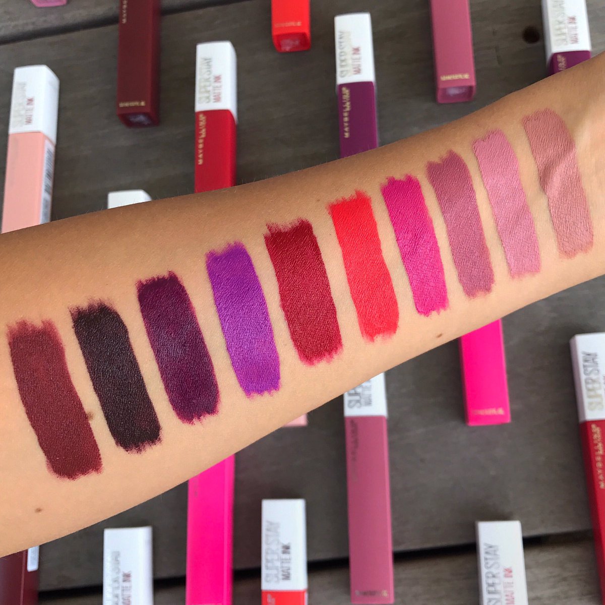 katy on twitter swatches for the maybelline super stay matte ink