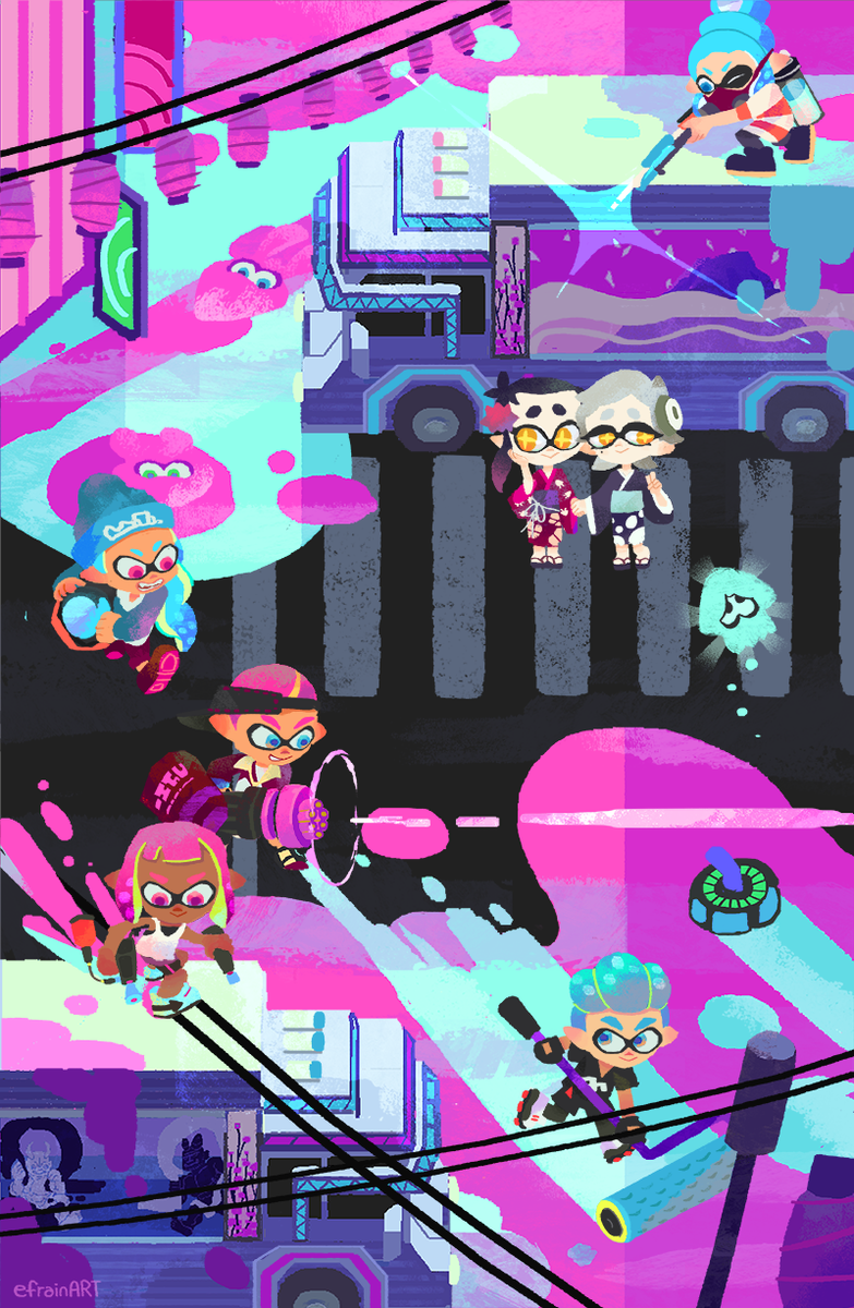 efrainART's tweet image. In celebration of #Splatoon2