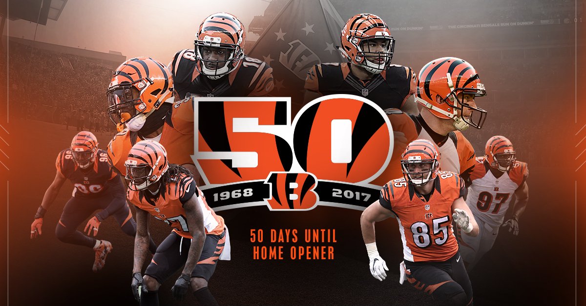 5️⃣0️⃣ days until our HOME OPENER.  We. Win. Together. #Bengals50 https://t.co/D9O79oahox