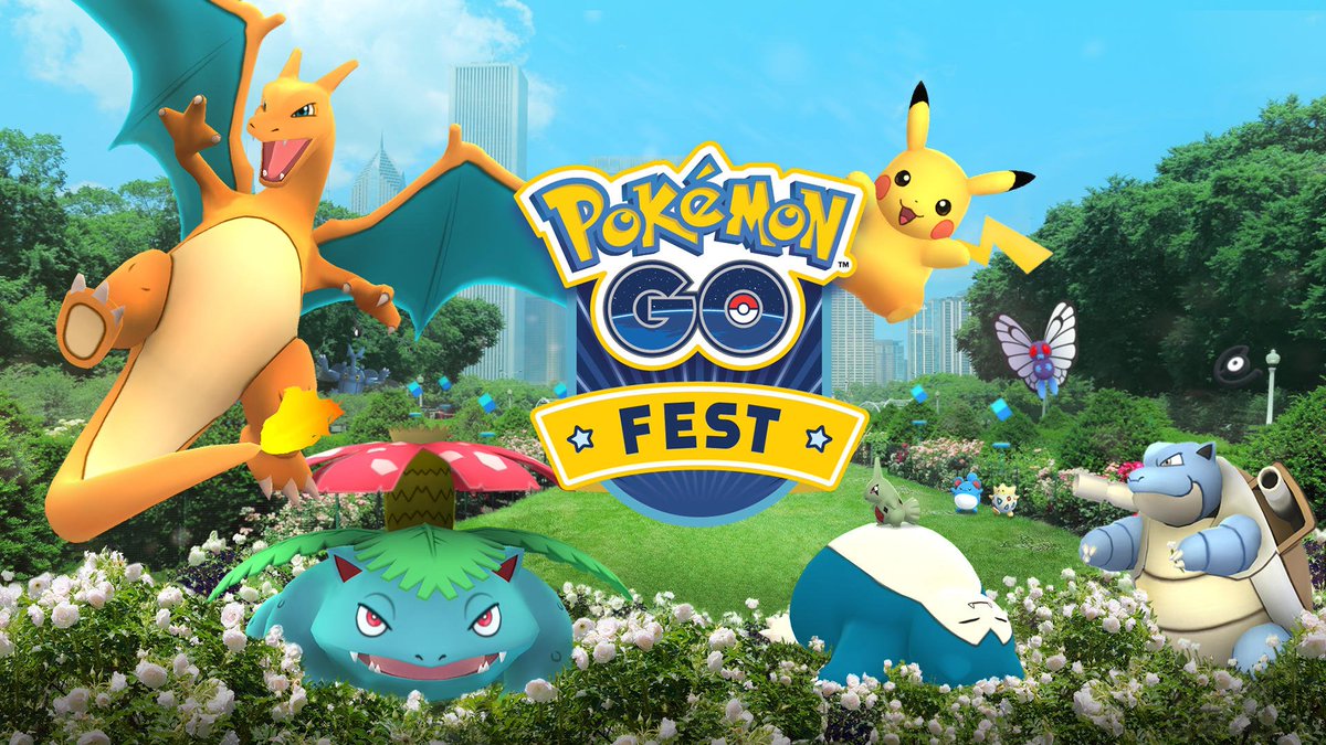 PokemonGoApp's tweet photo. Stock up on Poké Balls, Trainers! #PokemonGOFest kicks off tomorrow at 10:00 A.M. CDT! https://t.co/KC2hTO4iP8