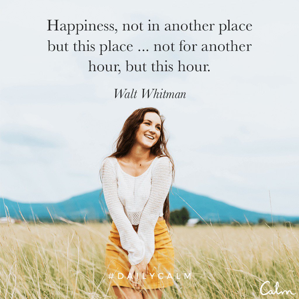 BladeApprentice's tweet image. #Happiness is here &amp;amp; now. Just like many things, it's a conscious decision. #DailyCalm @calm calm.com/quote?id=Vkt2s…