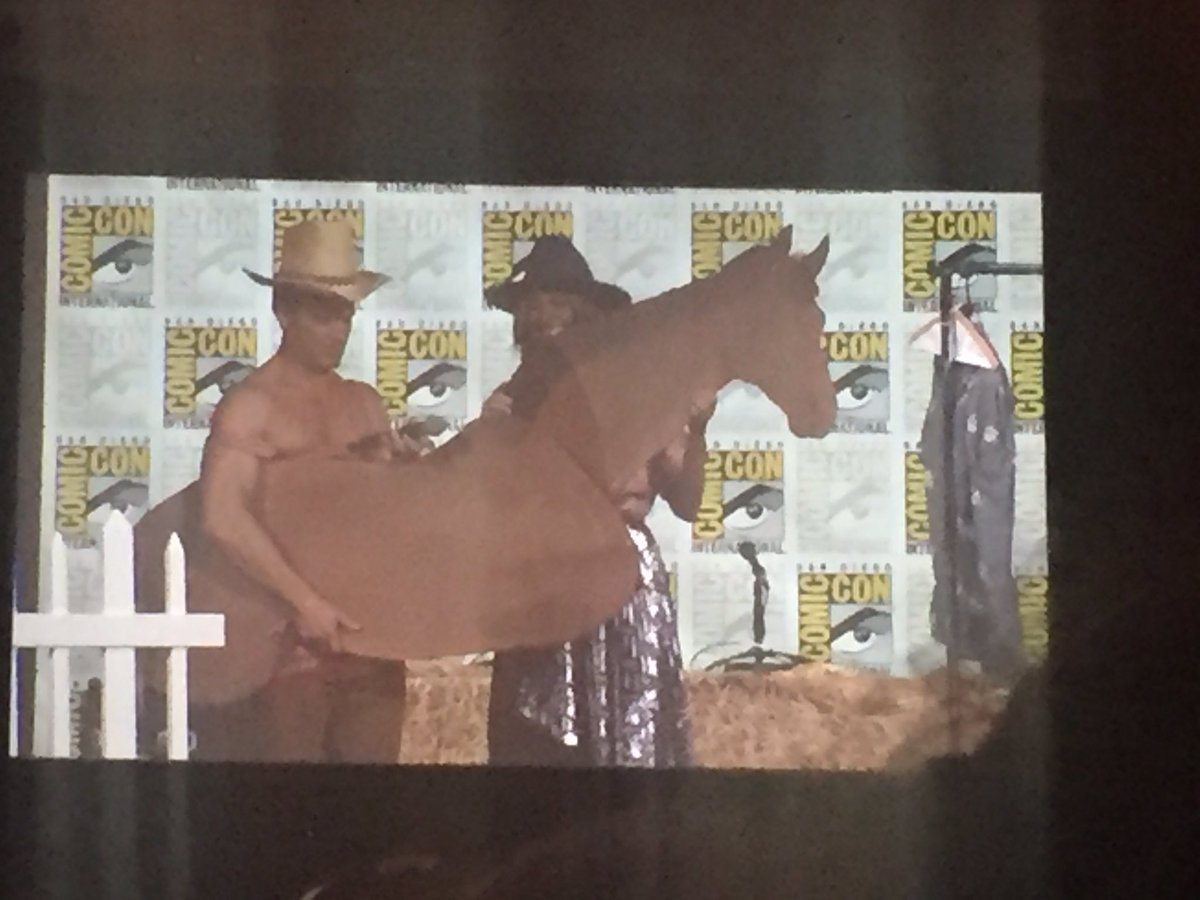 TownsendAtlas's tweet photo. More silliness from #conmanseries #SDCC #SYFY with @AlanTudyk and @AmyAcker https://t.co/lBODJP702M