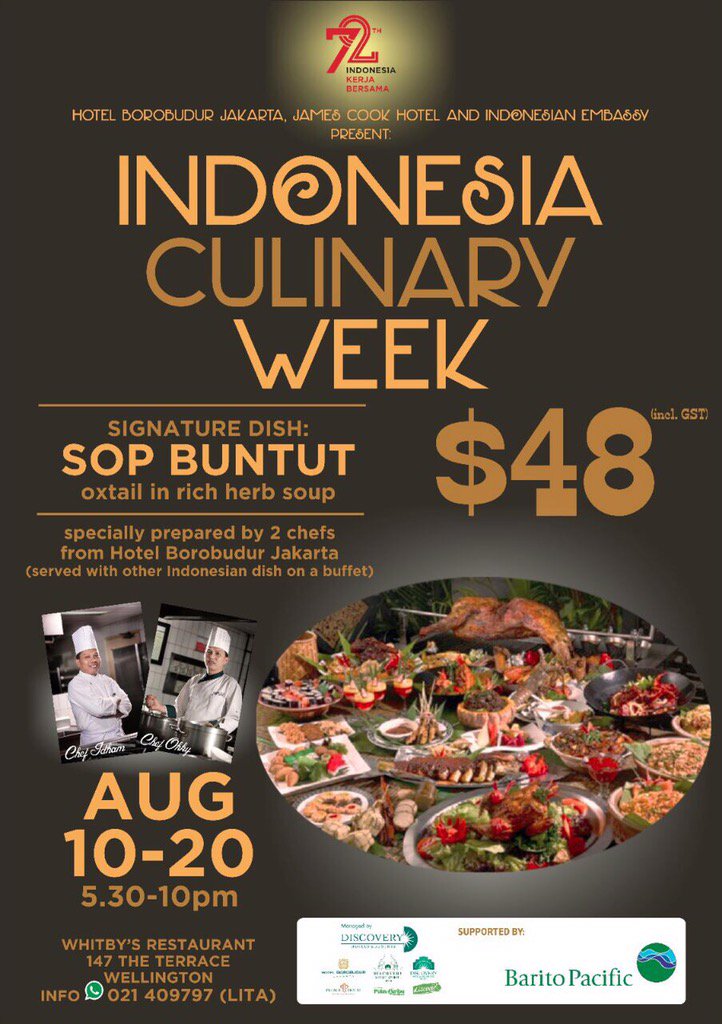 Salut atas pak Dubes RI di New Zealand YM <a href="/TantowiOfficial/">Tantowi Yahya</a> perkenalkan kuliner Indonesia.