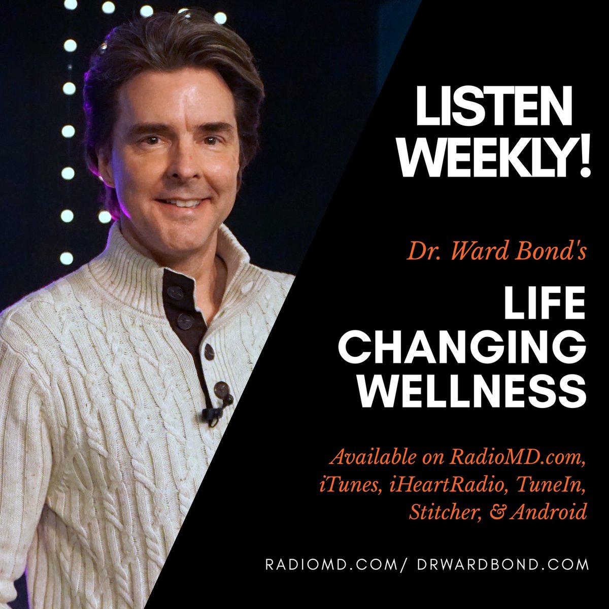 DrWardBondTV's tweet photo. Coming this September 2017 to @RadioMD is @DrWardBondTV Life Changing Wellness #Radio Show! Learn more here https://t.co/9B5XgFu77i https://t.co/bqaw5iF8Kk