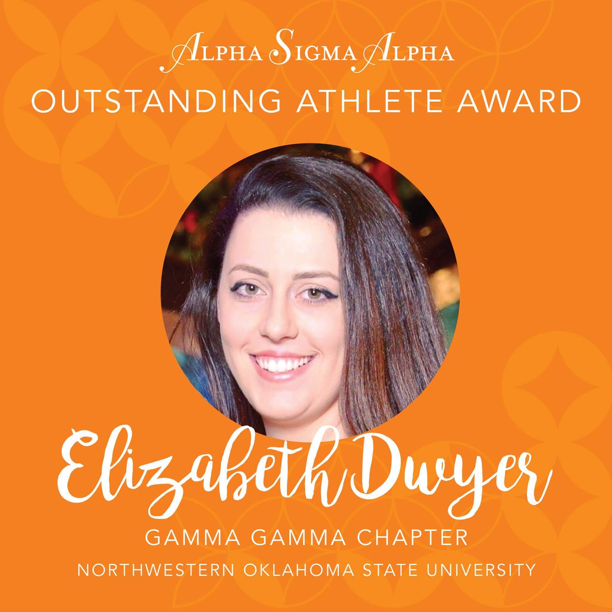 LizzDwyer's tweet photo. So blessed to have received this honor from AΣA!  My hard work in the classroom, on the court, &amp; for my sorority has paid off!! ❤️🏐🐞 https://t.co/6qbWMj4esU