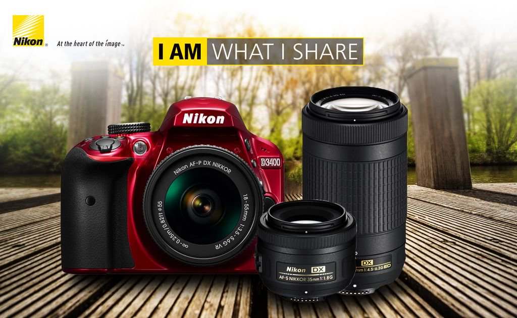 BUYDIG's tweet image. Introducing the @Nikon D3400 SLR Triple Lens Parent's Camera Kit buff.ly/2uju9iI #ParentKit #LimitedTimeOffer #Nikon