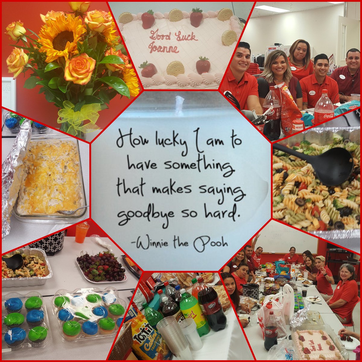 JoanneRey's tweet photo. I am beyond words❤ Thank you T-1316 for the best 7 years of my Target career #LastDayPotluckSurprise @sonnylopez11 @csedoris  @lujaynesims https://t.co/PgFE7oonoh