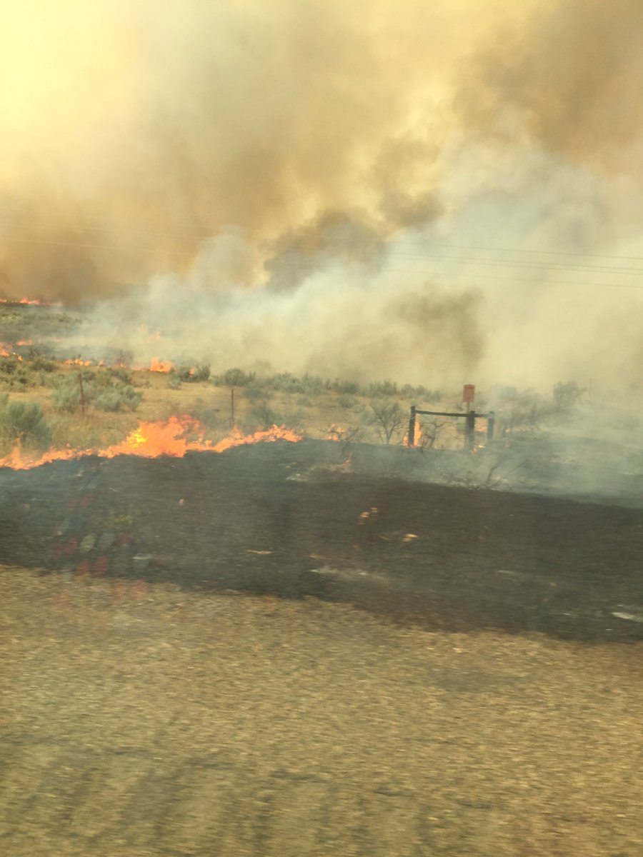 SixSpot's tweet photo. @KRTV @KFBB TRAVEL ALERT Fire crews ACTIVELY working to stop #CryingFire crossing HWY 200 near Sand Springs @NWSGreatFalls @NWSBillings https://t.co/jUYRcsI32z