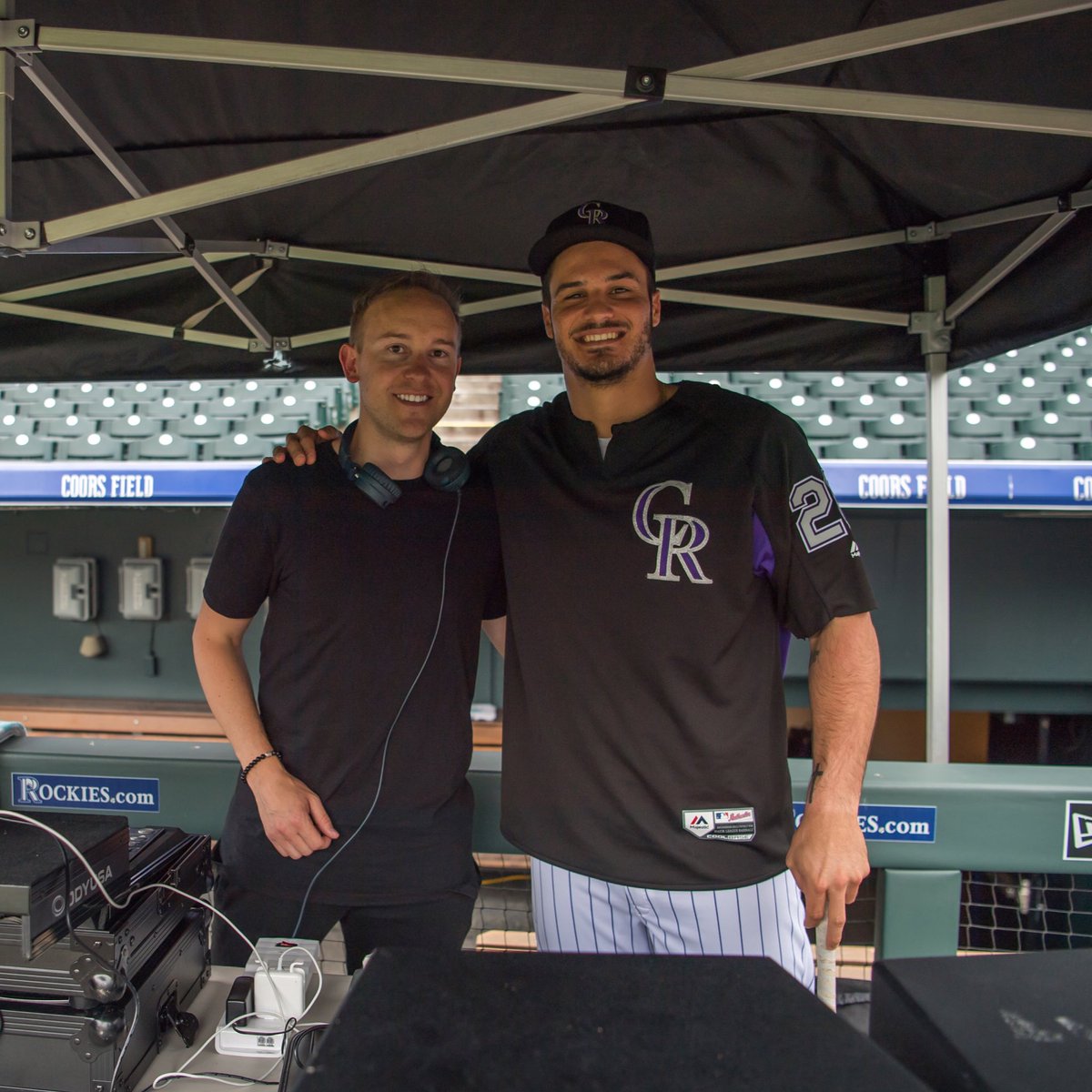 Nolan brought in a DJ to spin a little bit and kick things up a notch at BP today. 💪 https://t.co/RuKqbOq7Ii