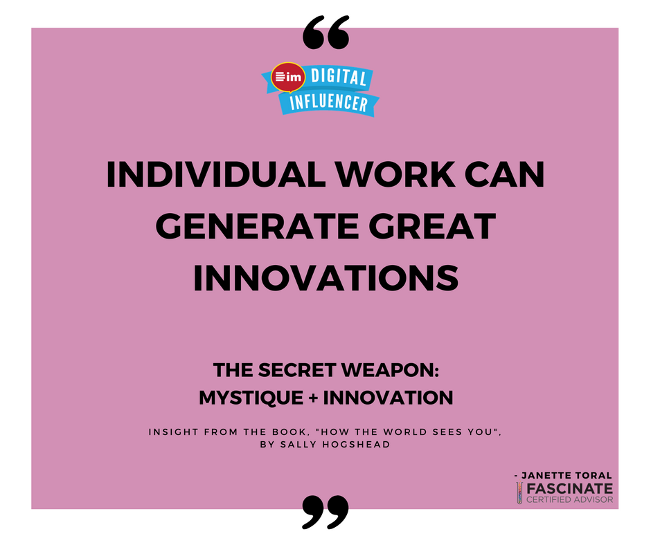 digitalfilipino's tweet photo. Individual work can generate great innovations. #howtheworldseesyou #fascinate A lesson that everyone can learn from the Secret Weapon. https://t.co/p7Go3fTHk8