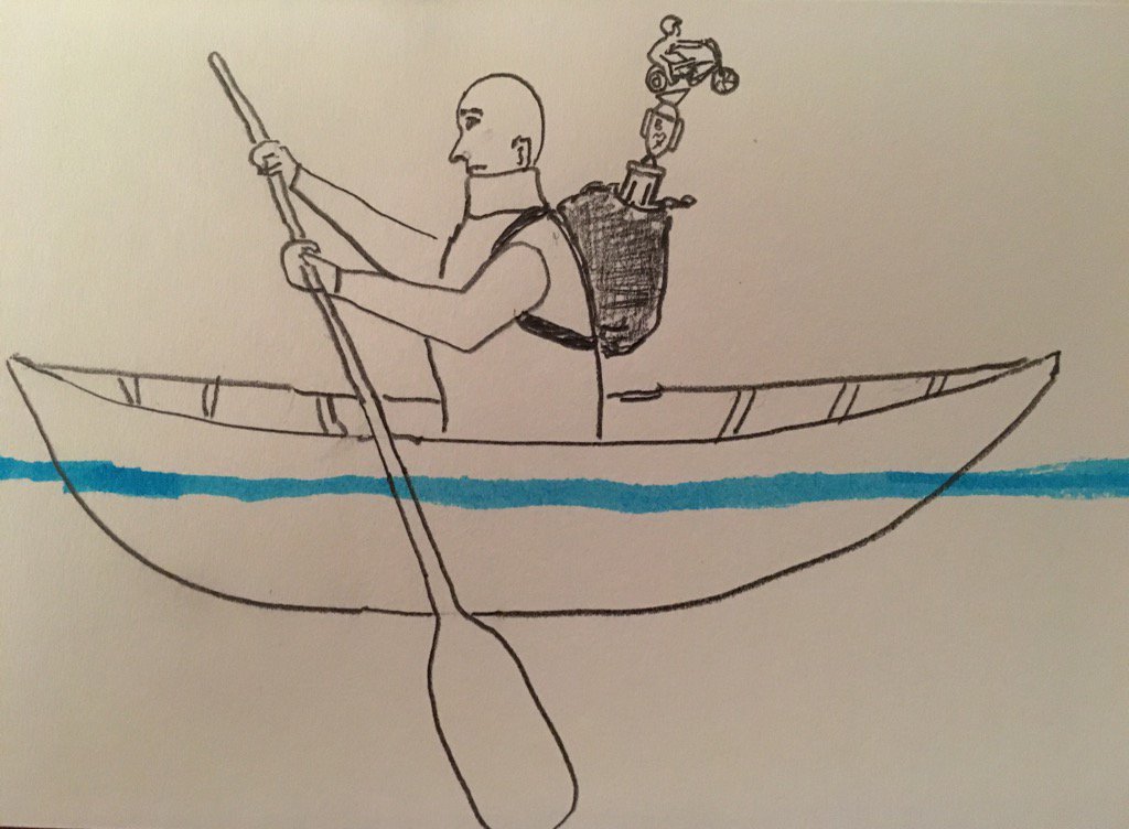 trumpetcake's tweet photo. Best quick composite I could sketch of the "Turtleneck Bandit" who stole my canoe and my BMX trophy. #BeOnTheLookout https://t.co/1LO7IGZ7al