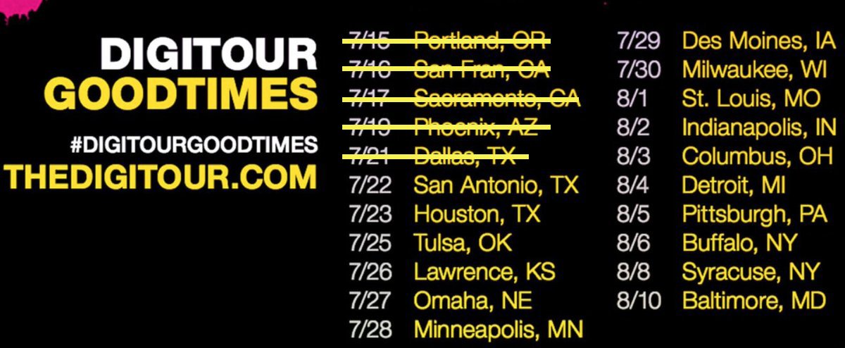 ⚠️SAN ANTONIO TODAY 7/22⚠️
🏫Alamo City Music Hall
📍1305 E Houston St
⏰1p VIP | 3p GA | 4p Show
$25 Tix &amp; Info: thedigitour.com/goodtimes
