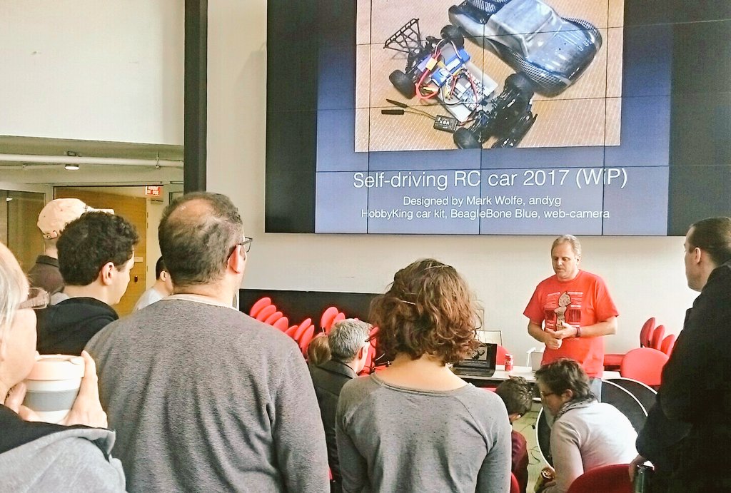 The lovely <a href="/geekscape/">Andy Gelme</a> is talking #AI and #MachineLearning in #autonomous robots and vehicles, at <a href="/NodeBotsAU/">NodeBots AU</a> Melbourne...