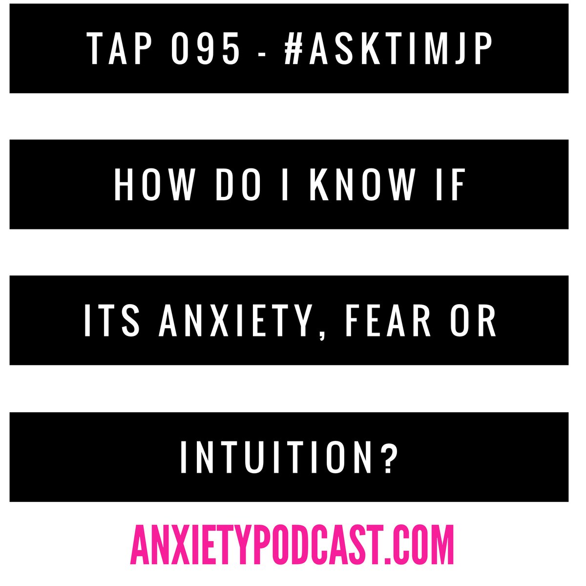 timjpcollins's tweet photo. EP 95 #asktimjp How Do I Know If It's #Anxiety, #Fear or Intuition?
https://t.co/DxhnGFY6aq
#stress #panicattack https://t.co/Huvk11qR91