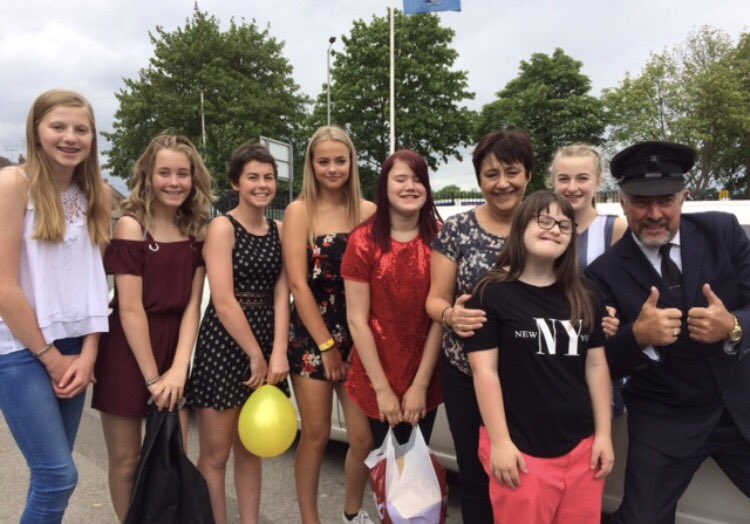 WalesHigh's tweet photo. Olivia and friends celebrating Olivia's last day at Wales! #partytime #surpriselimo #goodfriends Keep in touch Olivia #proud @pepediiasio https://t.co/wy4LpNkKEg