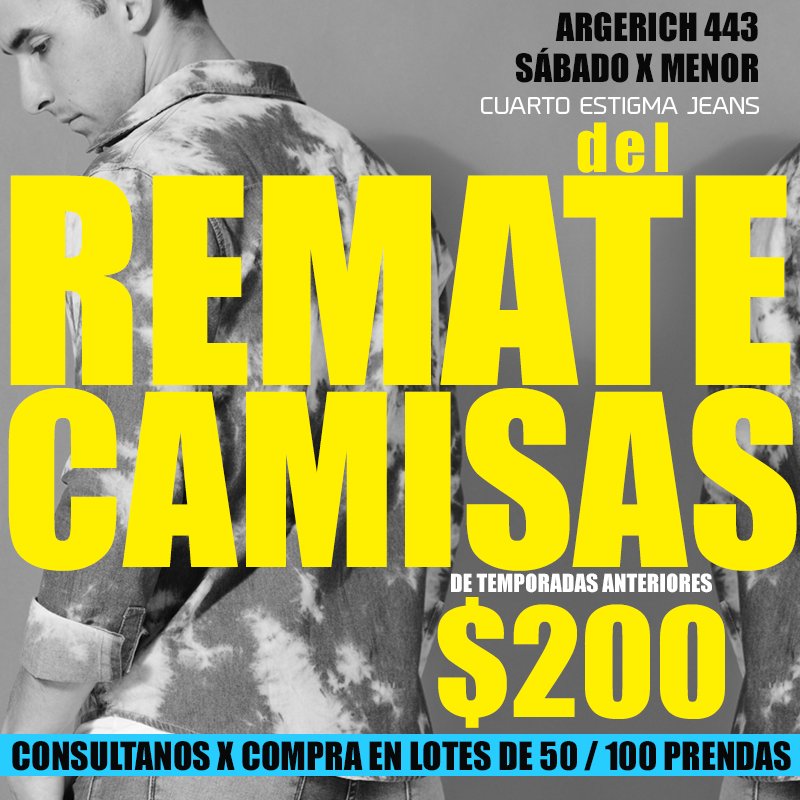 cuartoestigmaj1's tweet photo. #BuenViernes per tutti !
#mañana #SABADO #SALE cómo piña !
#REMATE de #buzos y #camisas 
#TIENDA abierta de 8 a 13 hs 
#minoristas OK !! https://t.co/yGw6zsQjPP