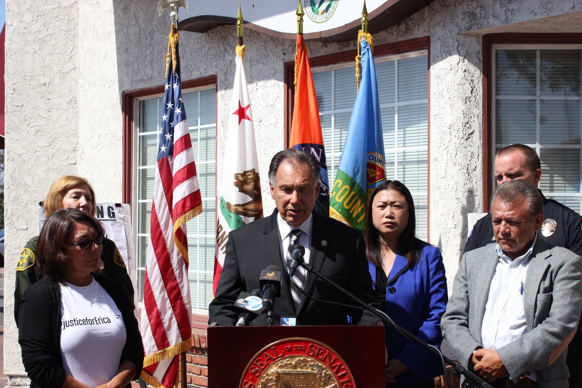 OCDATony's tweet photo. Joined @SenJanetNguyen and @OCSD to announce Erica's Law #SB610 which extends the statute of limitations on cases of body concealment https://t.co/JynchSGU6g