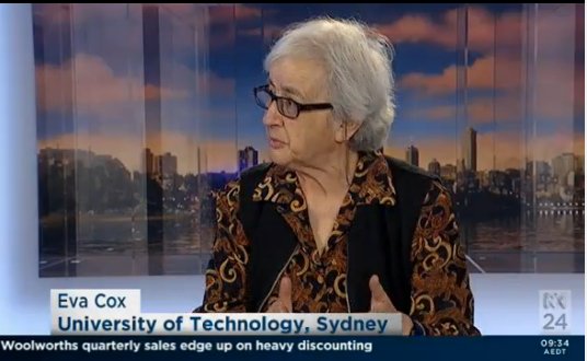 Havingmysay2's tweet photo. Oh look #THEIRABC Eva Cox ..... what hat have ABC given her today? LOL https://t.co/HdkIySb1IY