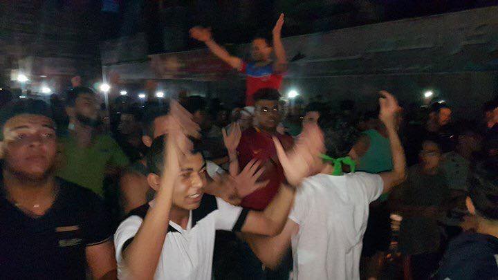 afagerbakke's tweet photo. Meanwhile in Gaza: celebrations in the street after tonight's horrific attack. Israeli father, son and daughter brutally stabbed to death.. https://t.co/X8eXvnsjec