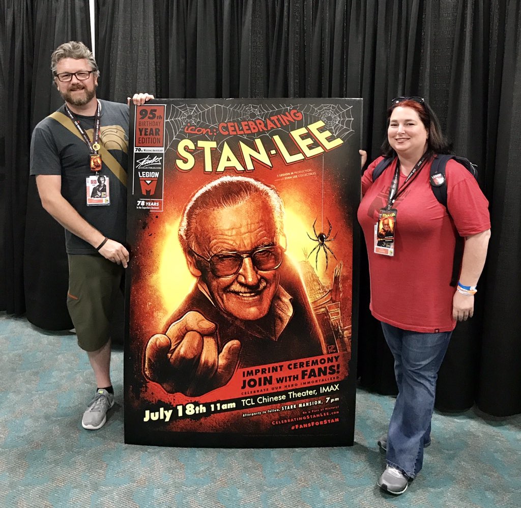 MeriJewel's tweet photo. Thank you @paulshipper Your @TheRealStanLee celebration artwork is amazing! @LegionMOfficial #FansForStan #IamLegionM https://t.co/xXlLjYL96W