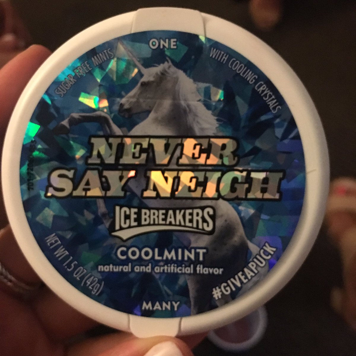 devonharris's tweet photo. @IceBreakersMint someone #giveapuck [gave] to me on my birthday https://t.co/DCUDKR2yrd
