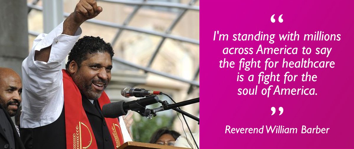 codepink's tweet photo. "...the fight for #healthcare is a fight for the soul of America" - @RevDrBarber Sign and RT if you agree! https://t.co/5AC1QVzMWo https://t.co/NySBK7Um1D