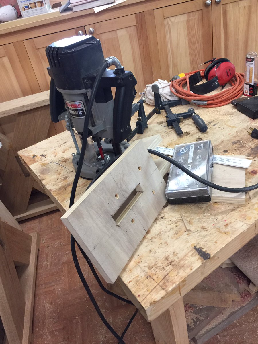 BentwoodStudio's tweet photo. More #jigs to make some #mortises! #doormaking #class underway! #woodworkingclasses #hudsonvalley https://t.co/45Wd5o7DMy