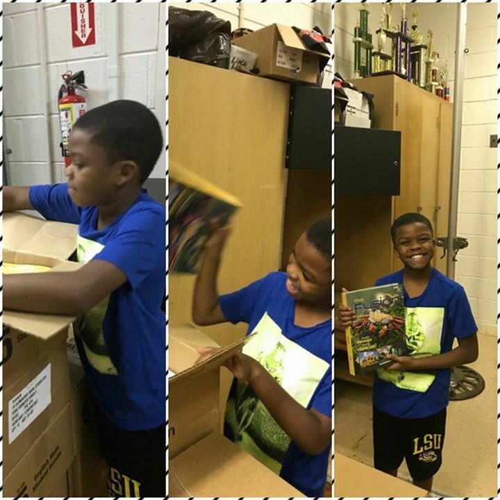 BlackburnElem's tweet photo. Christian ✔️ed off his volunteering #BlackburnSummerSelfie bingo square!  ❤️ 2 see R Bulldogs giving back! #GoingForBlackout #ForneyConnects https://t.co/fLWwB9wUVv