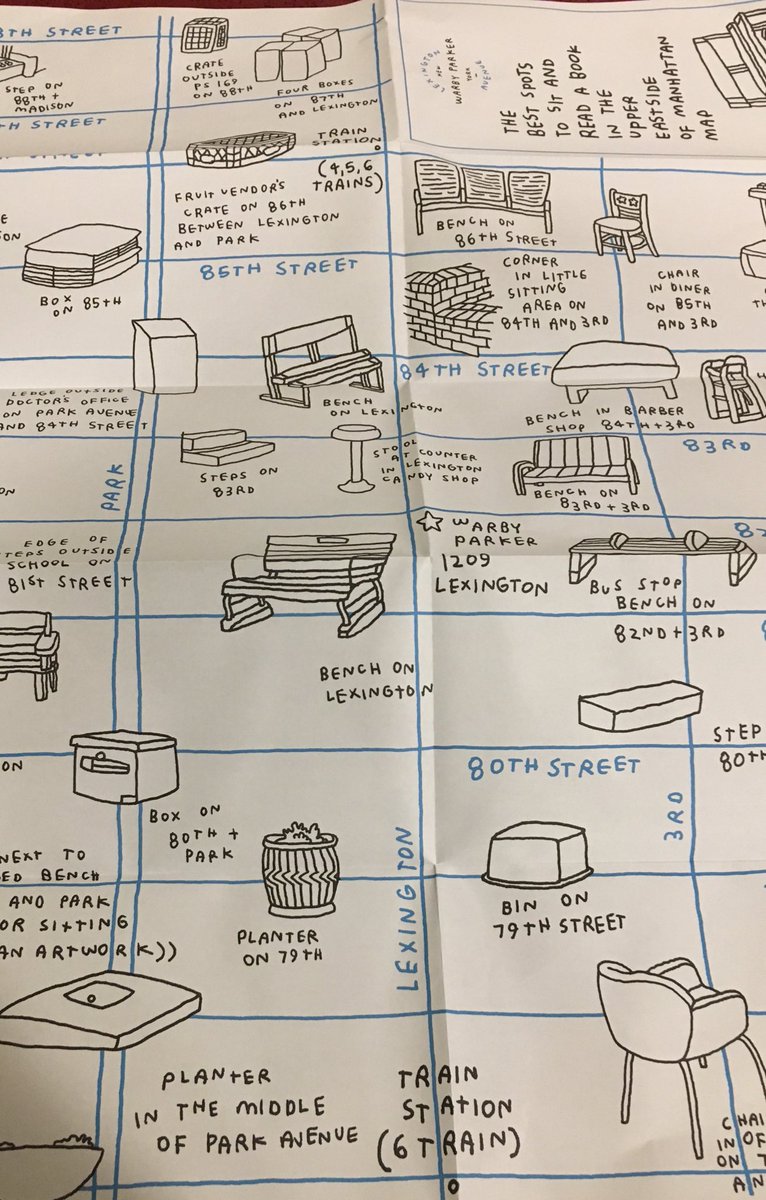 staceybethr's tweet photo. Thank you @WarbyParker for a great idea to teach #elementary #mapskills #community #mycommunity #wheretoread #reading #UpperEastSide #NYC https://t.co/dchV5wDodK