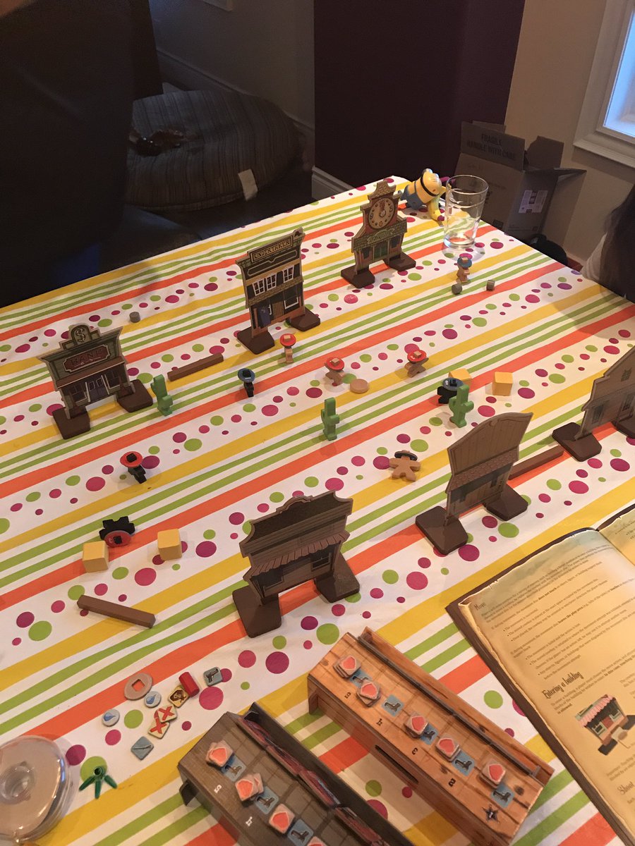 Playing some Flick Em Up on board game night with the family <a href="/PretzelGames_/">Pretzel Games</a> <a href="/markjsolomon/">Mark Solomon</a> #boardgames #gamenight