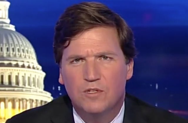 MikeBeauvais's tweet image. Tucker Carlson always looks like he didn't know the guac was extra.