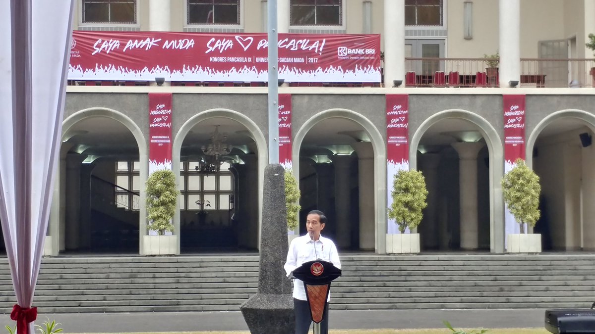 Sedang berlangsung
Konggres Nasional Pancasila IX
di UGM dihadiri Presiden Joko Widodo