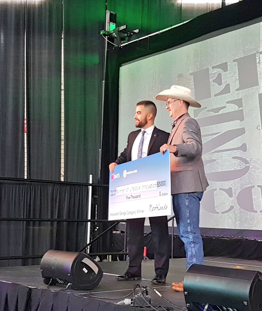 KCampbellyeg's tweet photo. Congratulations to Adam with Cups to Go on winning $5000 in the Lifestyle category of @CNEInnovation's Garage Pitch at @KDaysyeg. https://t.co/3FekfVkr40