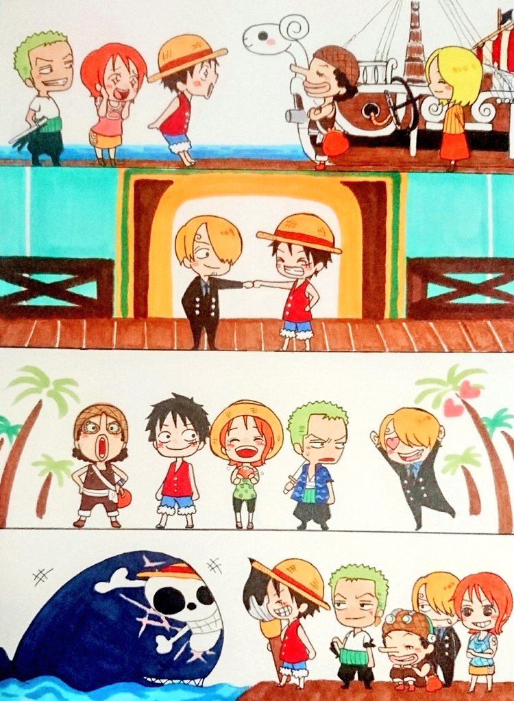 ワンピース ミニキャラ One Piece イラスト かわいい