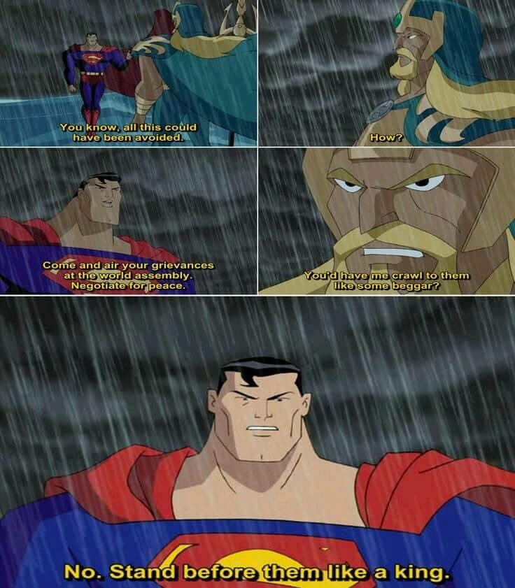 Jenniley04's tweet photo. Still one of my favorite lines 😋😁 #Superman #Aquaman https://t.co/PpzffjTrRc