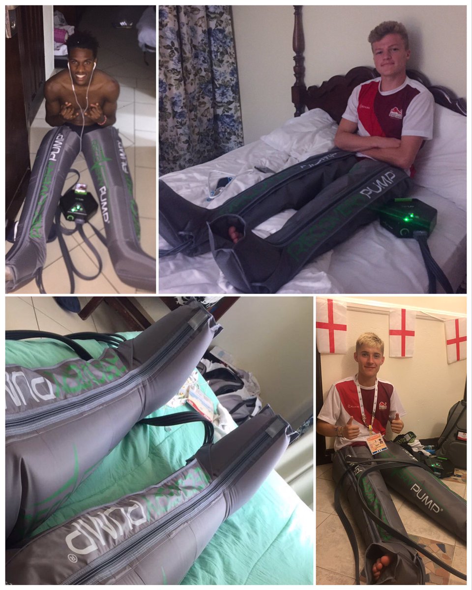 PhysioButler's tweet photo. Many Thanks to @rpxfitness and @recoverypump for helping @EnglandAthletic recover @Bahamas2017Cyg #Athletics https://t.co/hR8ZzFeiQF