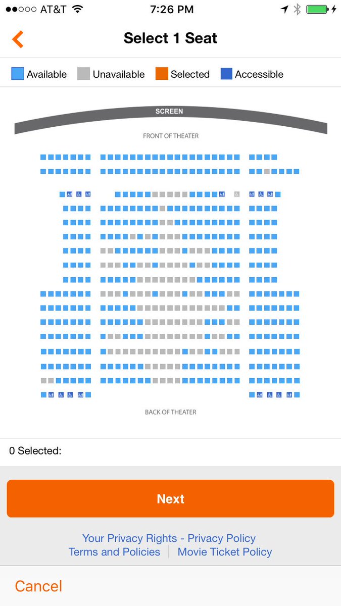Cinerama Seating Chart