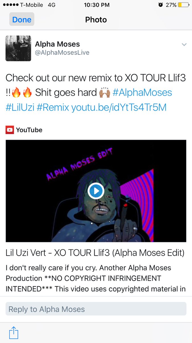 HrtzKilo's tweet photo. Go check out our new remix! XO Tour Life 🔥🔥🔥 @AlphaMosesLive https://t.co/P4Eyz21EpK