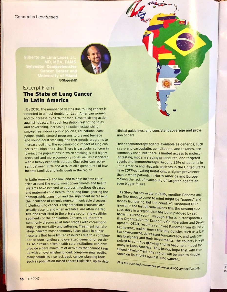 PauloBergerot's tweet photo. Very nice @GlopesMd post @ASCO connection! I really enjoy #printedversion in my mailbox 😜#GlobalOncology https://t.co/E5uYv5IRuX https://t.co/VlRbwrrhdn