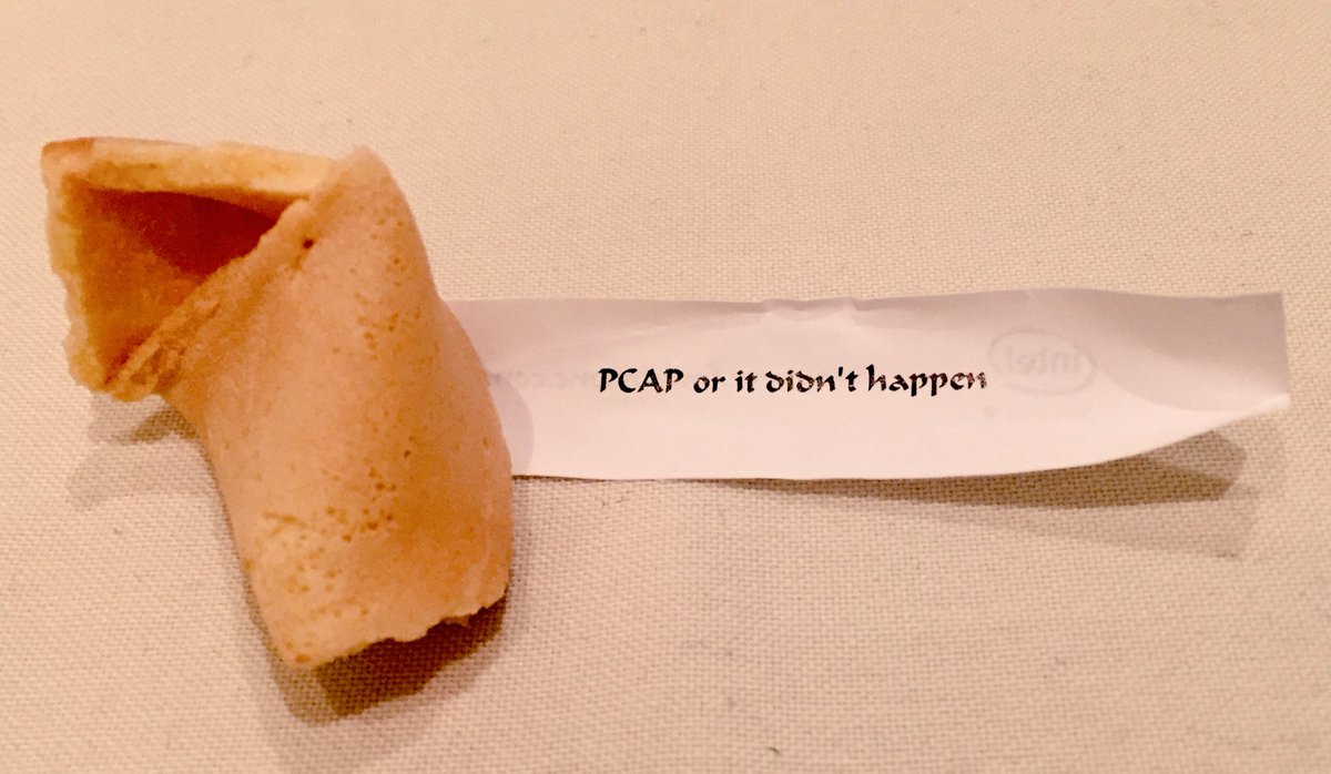 sehnaoui's tweet photo. One week before @defcon, I would say this fortune cookie is on point :)
#DefCon #InfoSec https://t.co/64HFgbJA89